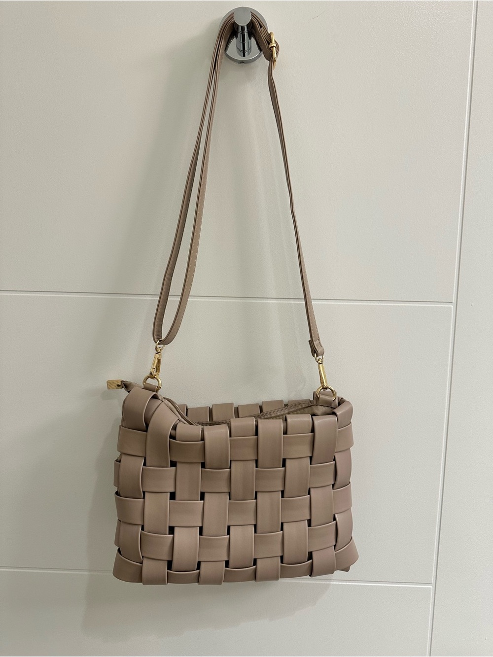Anthropologie Lindy Crossbody Bag in Taupe - Shoulder Strap